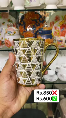 golden fancy single mug set best quality order from whatsapp 03184064780#hotpot #teaset #crockeryhomestore #eidmubarak 