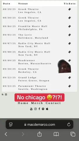 I’m gonna crash out 😃 #macdemarco #tour #chicago #indiemusic 