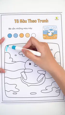 Tô màu theo tranh vẽ siêu đẹp #asmr #tomau #heopeppa 