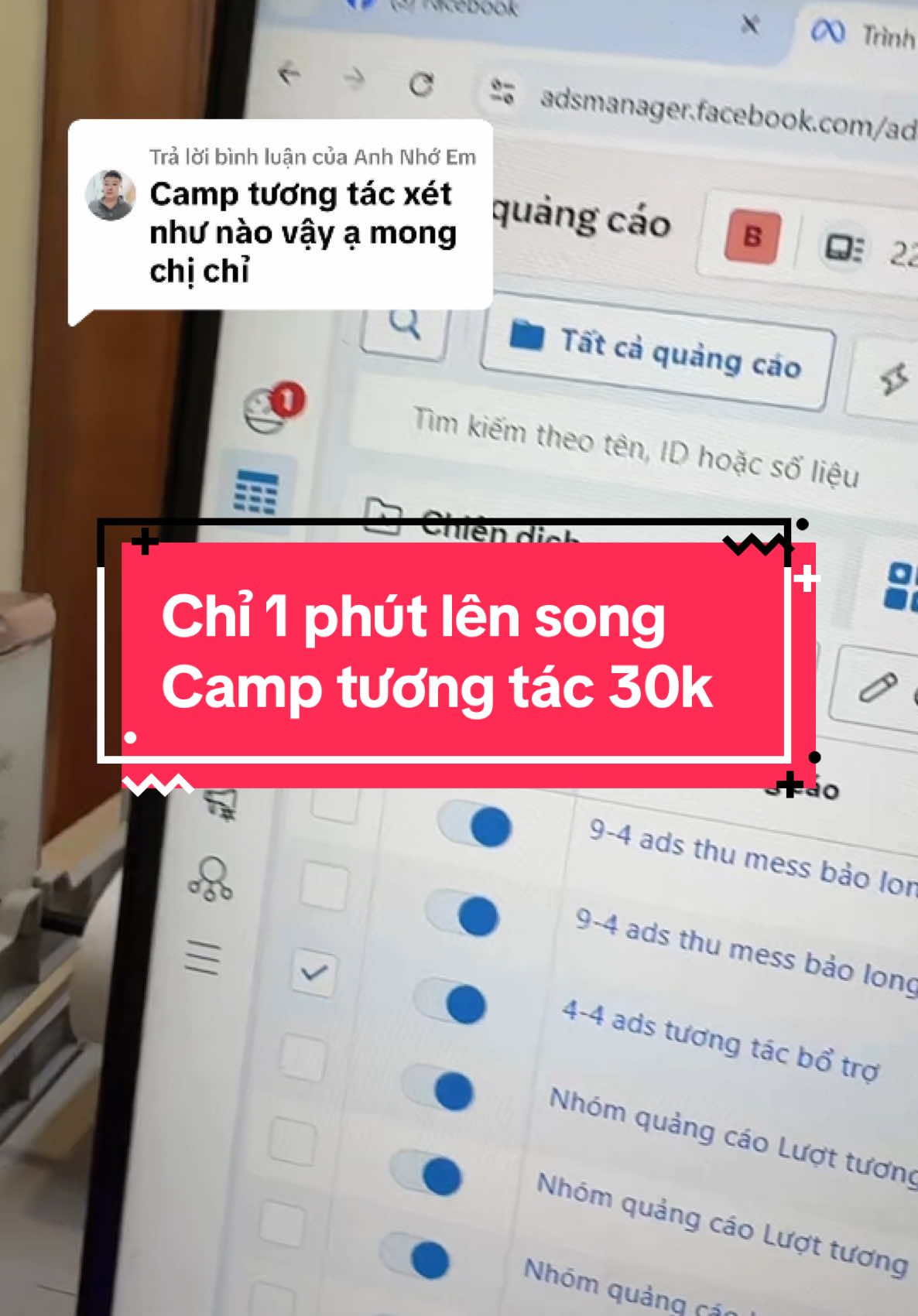Trả lời @Anh Nhớ Em cách lên camp tương tác vô cùng đơn giản và hiệu quả cho ae chạy quảng cáo #banhangonline #trantu88 #truyencamhung #ThươngHiệuCáNhân 