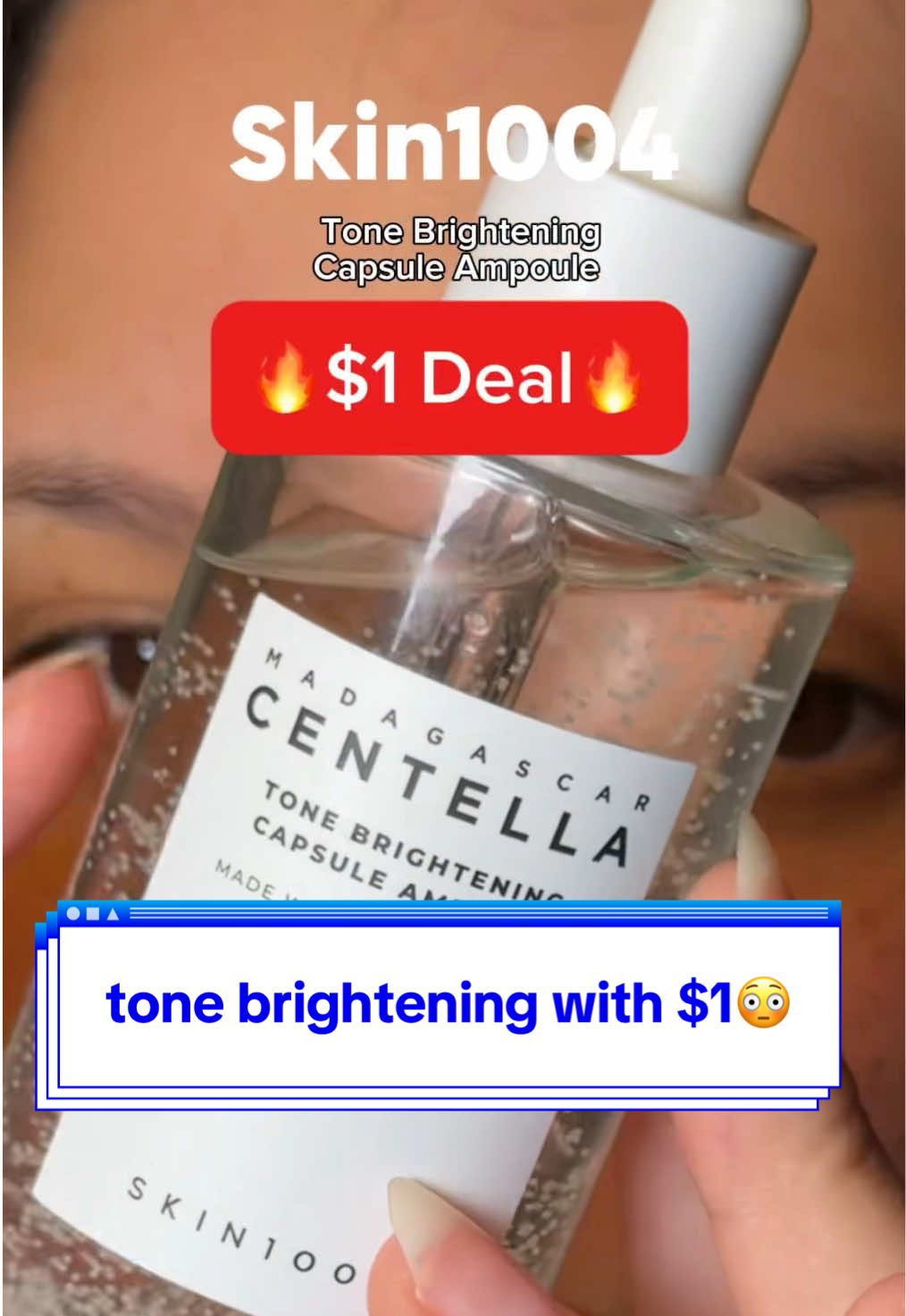 You’ve seen this ampoule everywhere and now Skin1004's Tone Brightening 50ml Capsule Ampoule is only $1! 🔥 Perfect for gentle birghtening, it has: 🌟 Niacinamide to brighten skin 🍀 Centella Asiatica for deep soothing 🤍Madecassoside Micro Beads for gentile brightening Make sure to get yours now on StyleKorean.com! 😆✨ Link in bio 🔗 #stylekorean #stylekorean_global #kbeauty #koreanskincare #skincare #skin1004  #brightening #serum #serum #ampoule #niacinamide #centellaasiatica 