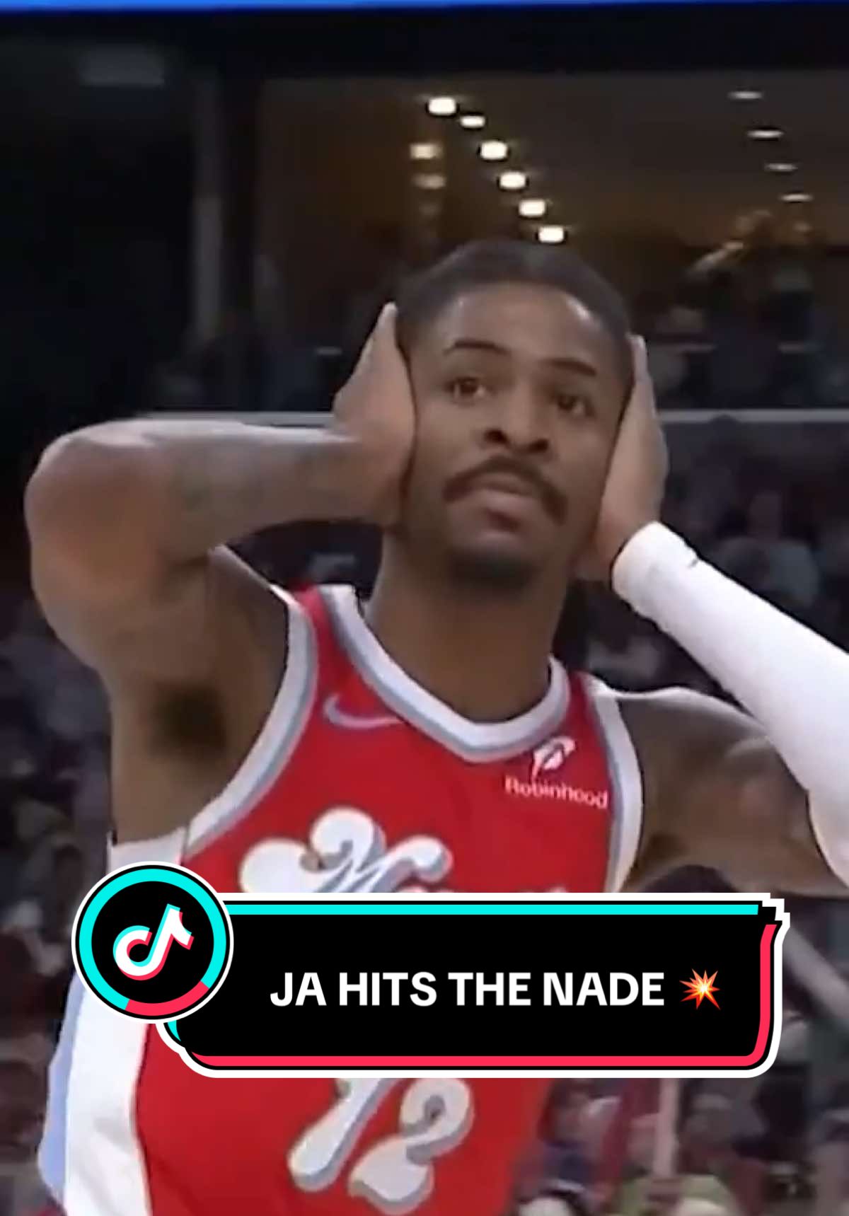 He's doing it again.... This time Ja hits the grenade celebration 💥 Watch the #NBA live on ESPN on #disneyplusau / #disneyplusnz #fyp #celebration #ja #jamorant #NBA #espn #basketballhighlight #basketball