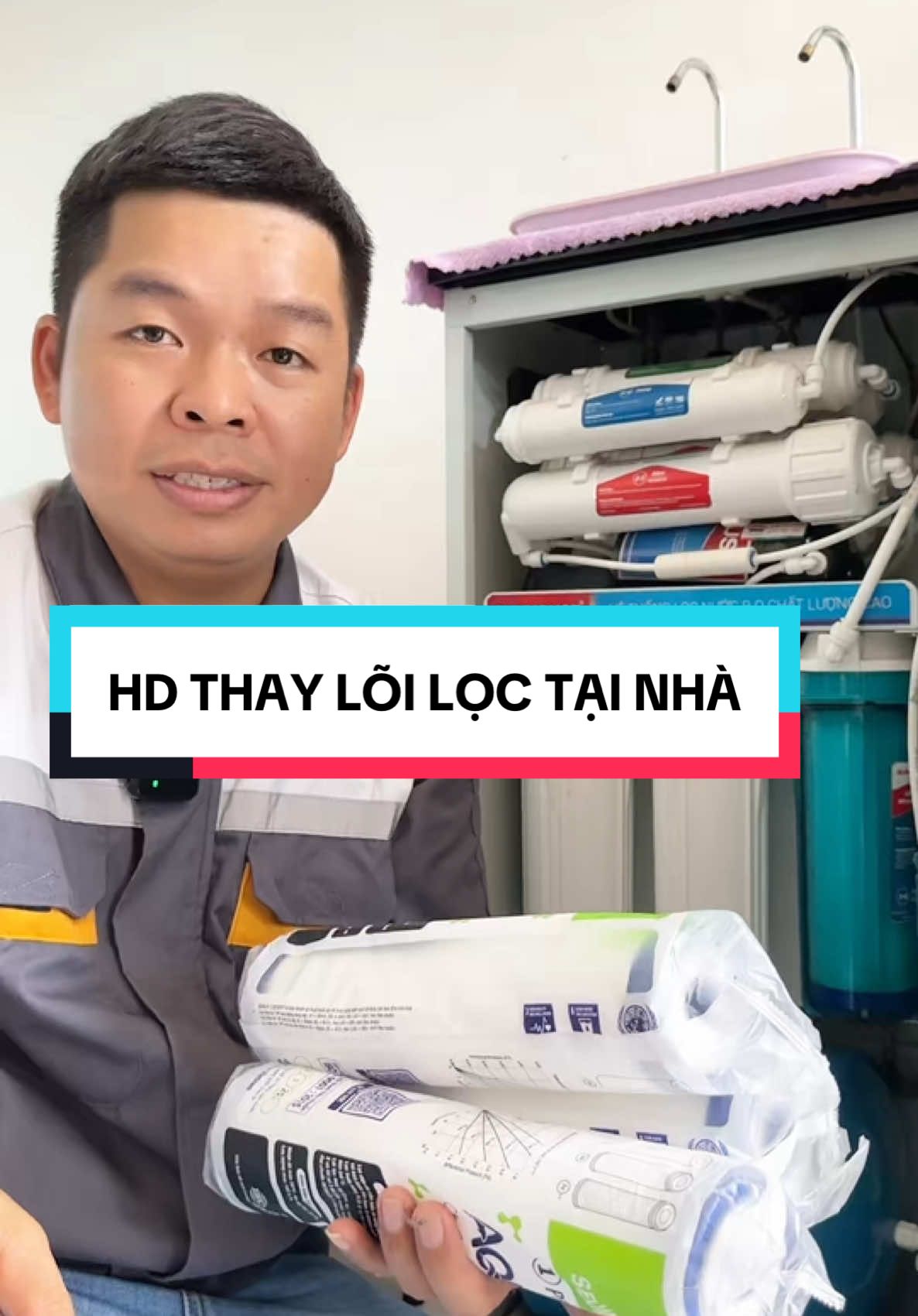 Trả lời @Mun HD thay lõi lọc nước tại nhà #nvty75 #loilocnuoc #loilocnuoc123 #maylocnuoc 