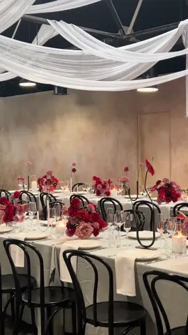 Like walking into a dream 😍  Our beautiful red & pink styled wedding reception at Rock Art Events is still one of our absolute favourites. Bold, romantic, and effortlessly chic, this style is so perfect for couples who want to make a lasting impression.  #melbourneventstylist #melbourneeventdecorator #melbourneweddings #melbourneweddingstylist #melbourneweddingdecorator #weddingideas #weddingstyle 