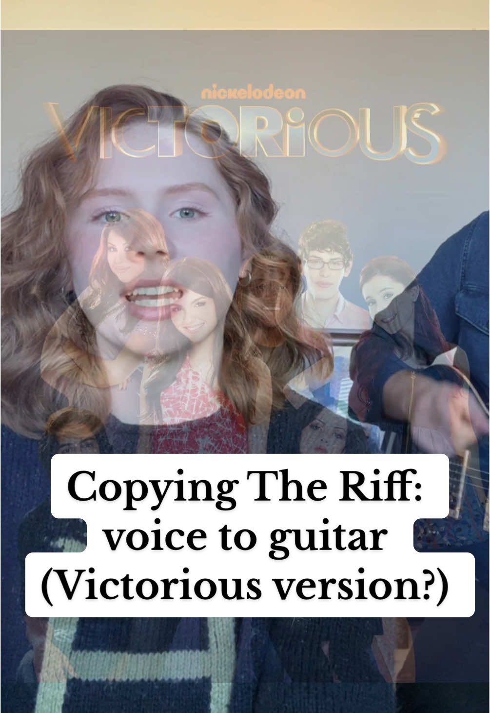 Copying The Riff: voice to guitar! (Victorious version..?)   🎸: @Evan Graham Dunn  #copyingtheriff #victorious #nickelodeon #jadeandcat @arianagrande 💞