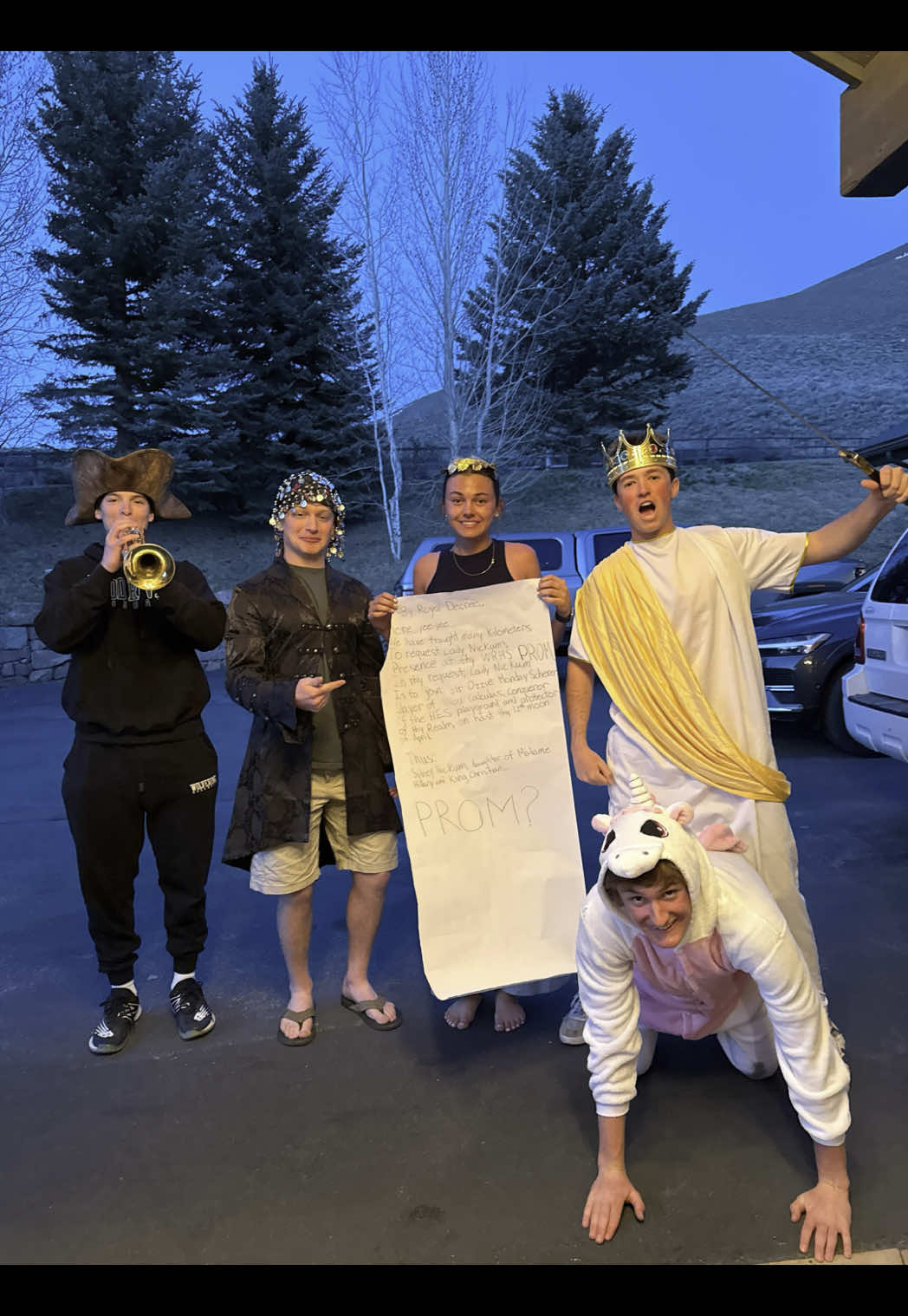 We shall conquer thy prom #knightandshiningarmor #prom #promposal @Ozzie 
