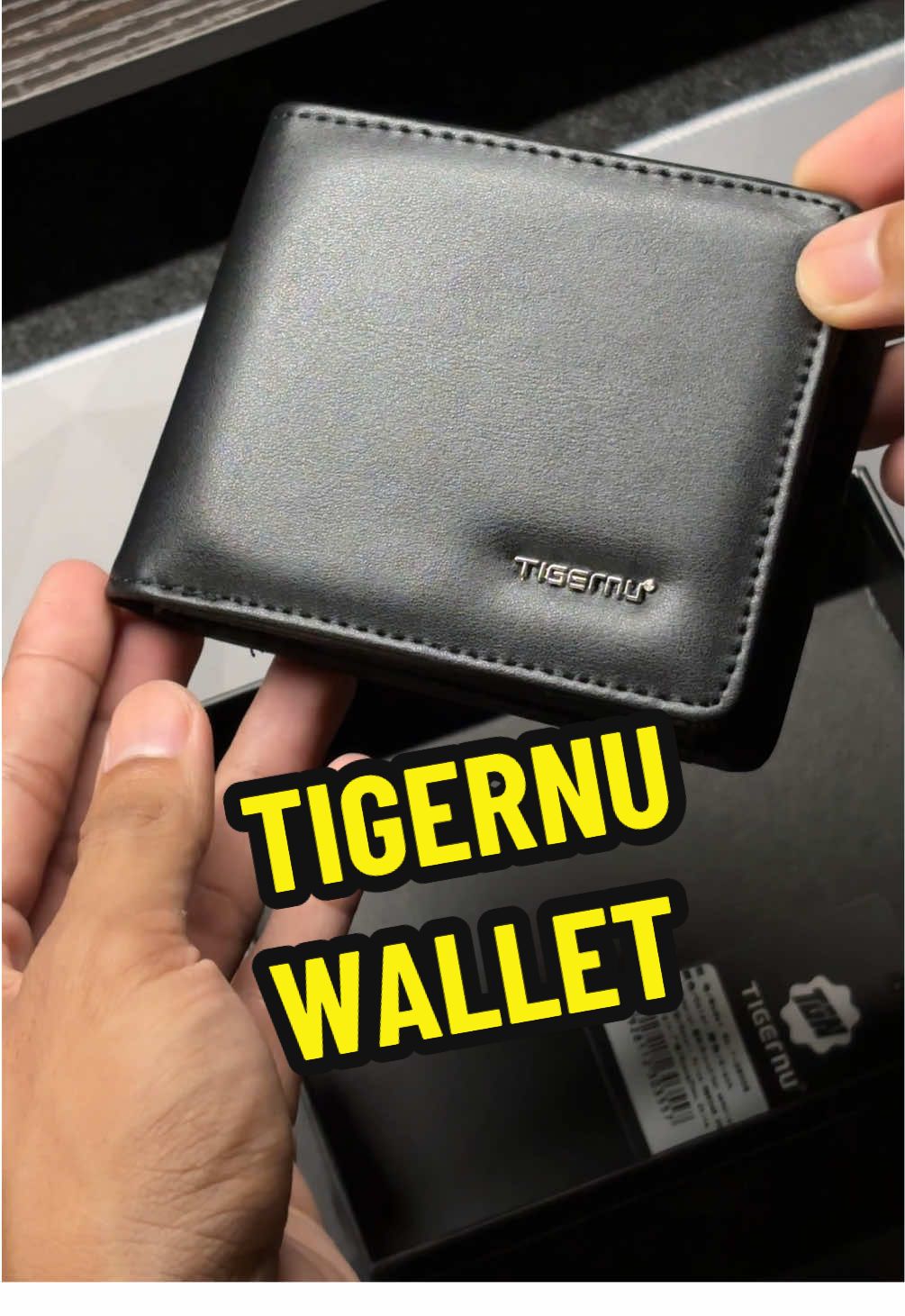 Tigernu Men's Wallet PU Leather Purse Fashion Men Short Wallet #tigernu #tigernuwallet #leatherwallet #fyp 
