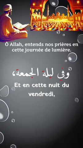 Dans le silence de la nuit du vendredi… je lève les mains vers Toi, ô Allah. #doua #nuitduvendredi #yaAllah #islamtiktok #muslimtiktok #prière #spiritualité #foryou #rappel #yaRabb