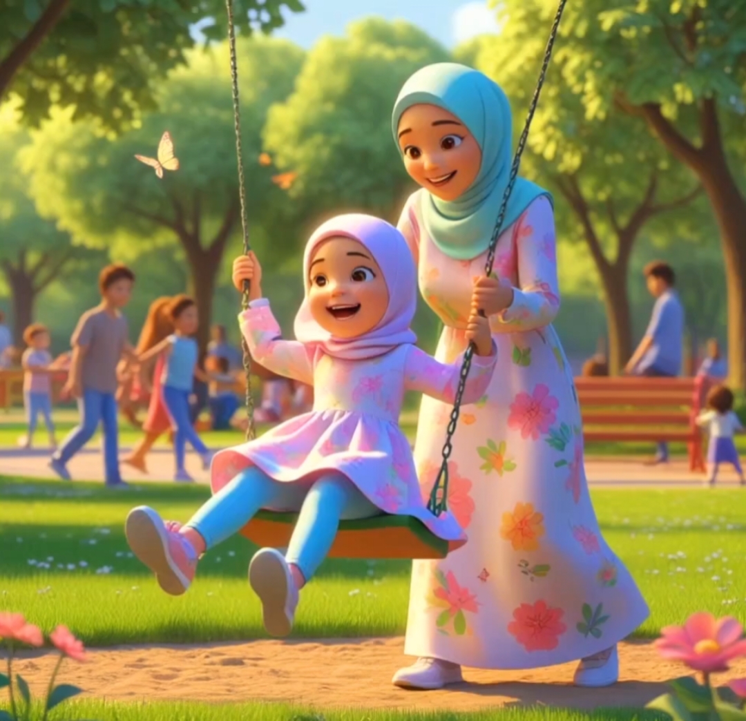 Humaira and Her Beloved Mother 👩‍👦 #masyaallahtabarakkallah #3danimation #animation #Ai #cartoon #pixar #fyp #fypviralシ #foryou #motheranddaughter #mother #daughter #park #little #girl #slipingthroughmyfingerallthetime 