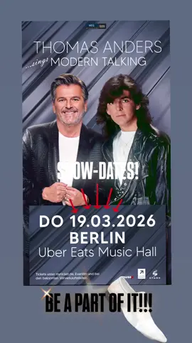 BE A PART OF IT!🔥💥 „THOMAS ANDERS sings MODERN TALKING“ - Die große Deutschland 🇩🇪- Tour 2026! Die Tickets bekommt Ihr hier: 👉 https://www.eventim.de/artist/thomas-anders/thomas-anders-sings-modern-talking-2305569/ #thomasanders #thomasanderssingsmoderntalking #deutschland #tour2026 #tickets #eventim #outnow #beapartofit #band #liveinconcert #moderntalking