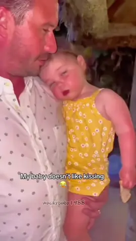 My baby doesn’t like kiss😂😎#foryoupage #funnyvideos #babiesoftiktok #toddlersoftiktok #foryou #baby 
