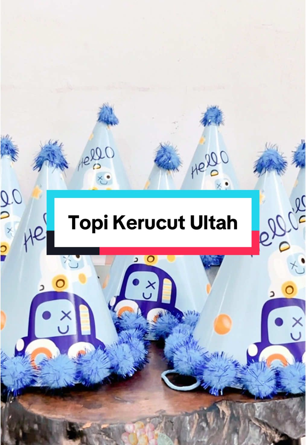 Topi Kerucut Ulang Tahun #DekorasiPesta #fyp #PartyDecor #topi #topiultah #topikerucut