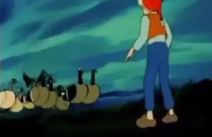 أخبرو نيلز بأننا كبرنا وأصبحت ذكرياتنا ناقوس يدق في عالم النسيان اووووف ياريت ماكبرنا حين ودع نيلز السرب لم نكن نعلم أننا نودع اجمل ايام العمر 😭💔 نمثل النسيان 😔  وتهزمنا الذكريات...#جيل_الطيبين #جيل_الثمانينات 