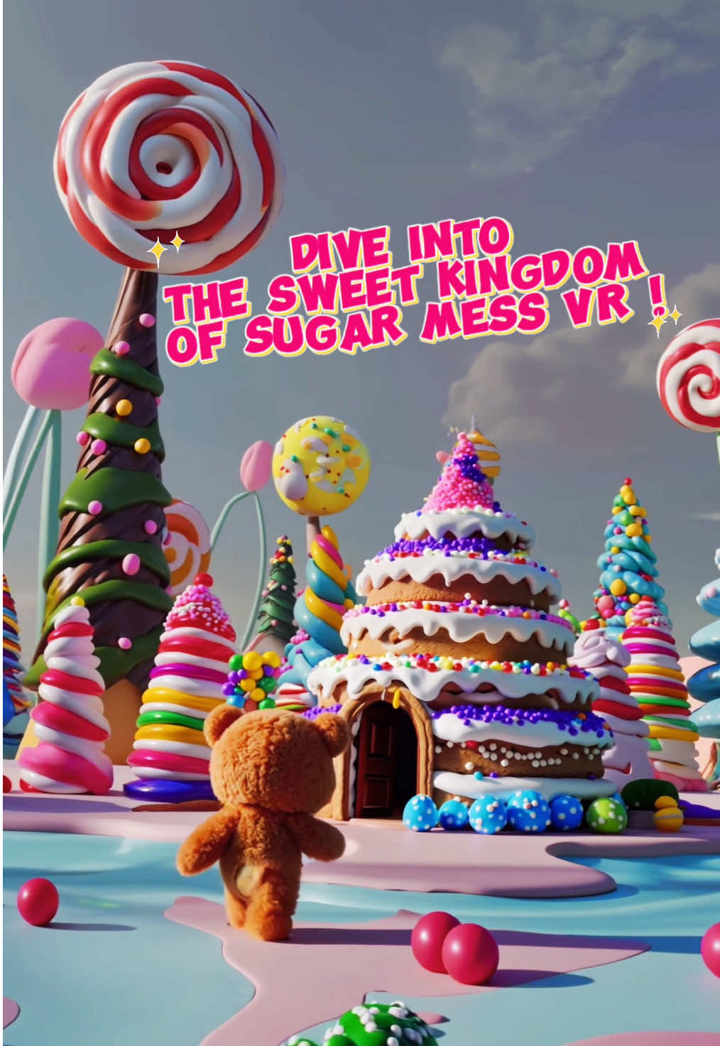 Sweet adventures await you!  #sugarmess #gaming #vr #gamedevs #gamedev #goodvrgames #goodgaming #virtualreality #pico #meta #metaquest #goodvrgames #quest3games #quest3s #quest2games #gamedeveloper #metaquestgames #indiegame #indiegames