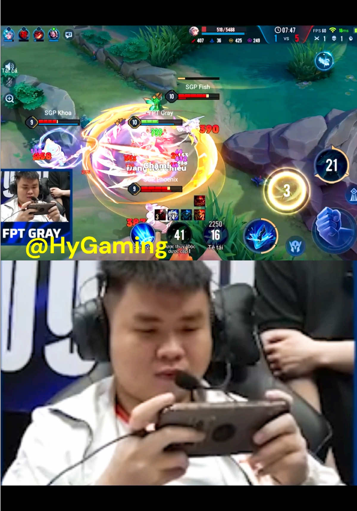 Góc nhìn tuyển thủ : FPT Gray với Billow lả lướt trong giao tranh quẩy tan nát đội hình SGP #gocnhintuyenthu #fptxflash #gray #billow #highlight #hygaming 