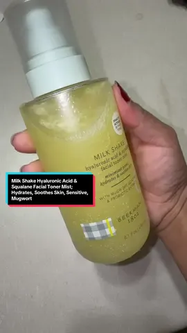 Milk Shake Hyaluronic Acid & Squalane Facial Toner Mist; Hydrates, Soothes Skin, Sensitive, Mugwort, Hydration, Skincare #tiktokmademebuyit #milkshake #facialtonermist #skincare #mugwort #TikTokShop 