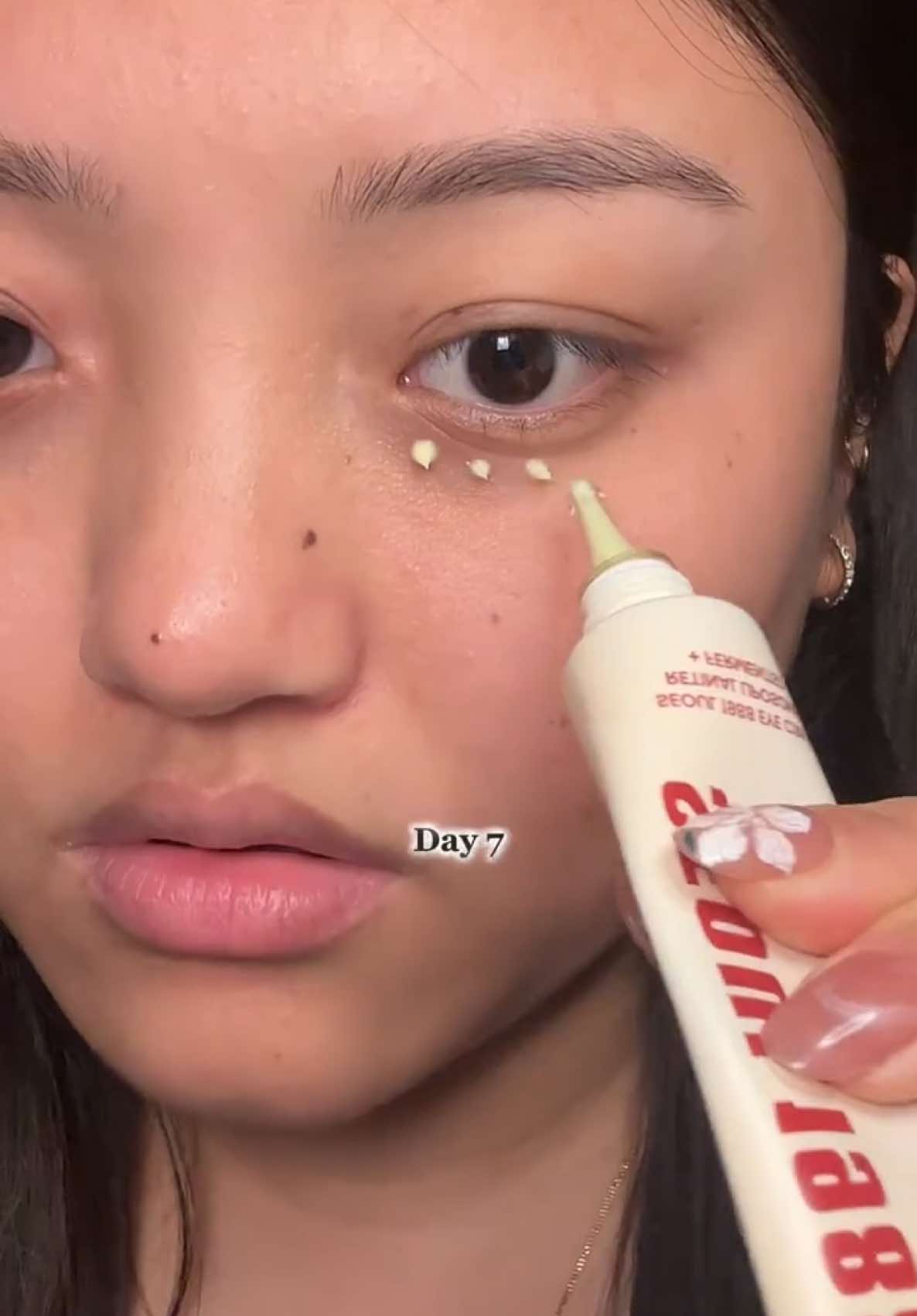 Don’t forget to take care of your eyes too ! Eye cream is must no matter what age you are 🤍 This retinol will help you fade your dark circles fine lines and neck lines(not completely but slowly) Sensitive skin don’t wear it twice a day !🤍 . . . . . . #creatorsearchinsights#eyecream#darkcircles#wrinkles#retinol  #retinoleyecream#retinal#koreanskincare#kbeauty#fyp #skincare #skintok #skincareroutine #7days #eyecream #darkcircles #undereyecircles   @KSECRET GLOBAL  @KSECRET Store US 