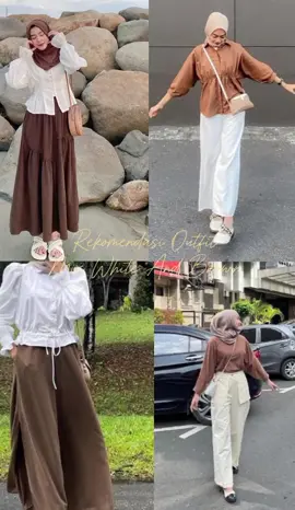 Rekomendasi Ootd Brown & White. #fyp #mixandmatch #inspiration #outfit #ootdhijab #fashion #foryoupage #masukberanda 