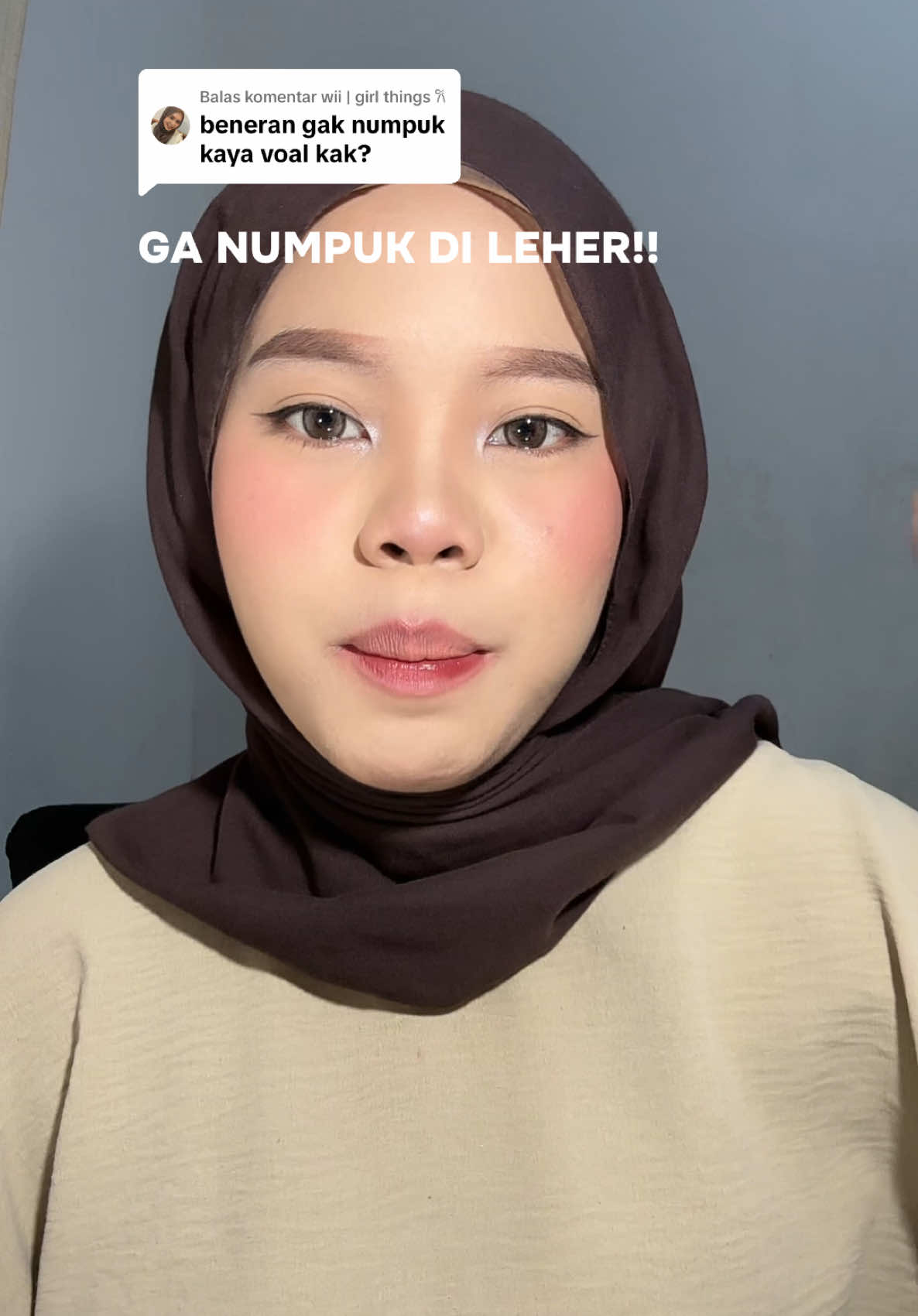 Membalas @wii | girl things 𐙚 lebih nyaman sih dia ga numpuk di leher 🫶🏻  #pashminavoal #arabianvoile 