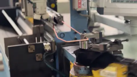 How a copper was bended!  HVAC factory life #airconditioner #hvac #newex #hvaclife #factory #chinafactory 
