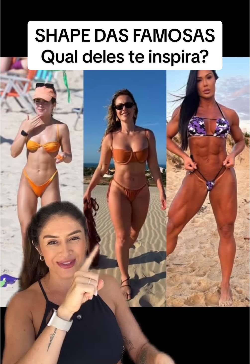 Três corpos, três estilos, três tipos de shape que bombam na internet 🔥 Tem o mais slim, o corpo “realzona” e o mais hipertrofiado… Não é sobre certo ou errado, é sobre o que faz sentido pro seu gosto e estilo de vida 💪🏽 Comenta aqui embaixo: qual desses 3 shapes te inspira? #shapedasfamosas #inspiraçãofitness #shape #vidareal #fitness #emagrecimentofeminino #explorar #mulher #fitness
