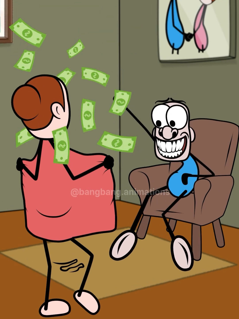 How to Get Money from Your Husband! 😂😂 (Animation Memes) #shorts #funny