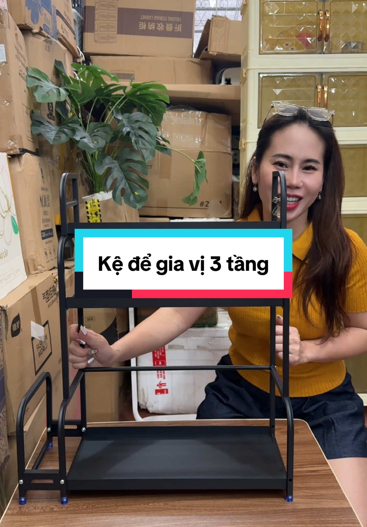 Kệ để gia vị 3 tầng cao cấp tiện lợi #thuythothe #xuhuong2025 #xuhuong #kedegiavi #kededonhabep 