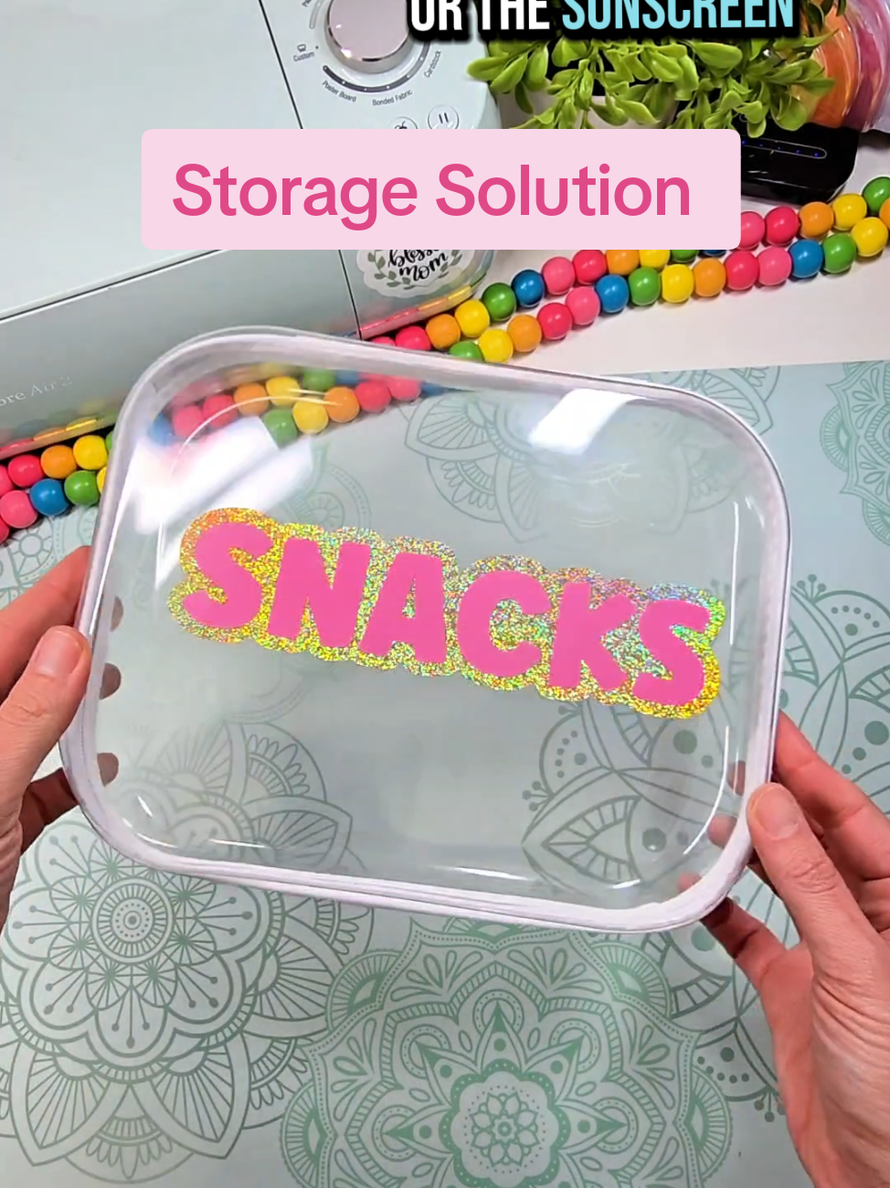 Mom Storage Hack.  Perfect for storing snacks, sunscreen and all the time toys. #storage #storagehacks #organize #organization #organizationhacks #Summer #summervibes 
