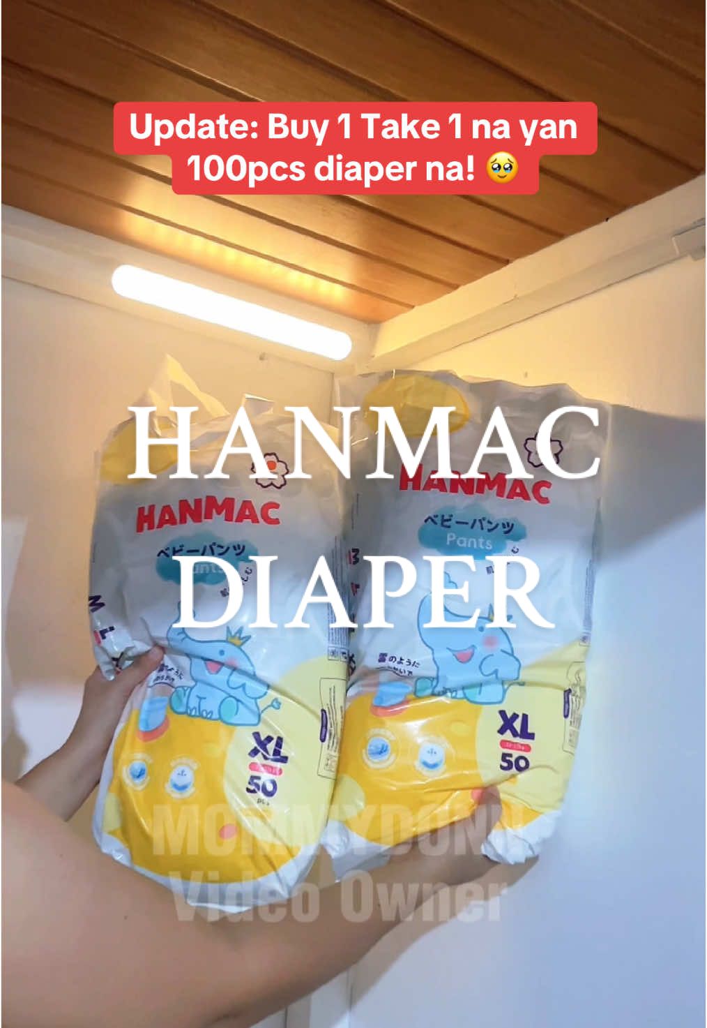 ayan mommy buy 1 take 1 na at naka sale pa #fyp #diaper #hanmacdiaper #hanmacdiaper50pcs #trending 