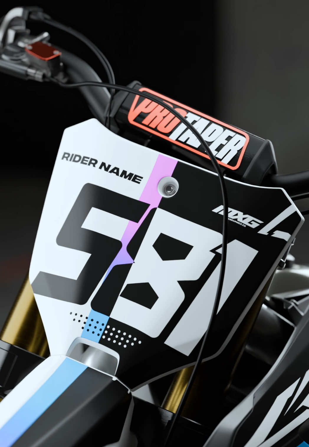 Split Series // Available online! Fully customizable with your choice of colors, logos and rider name/number.  #mxgraphics #dirtbike #supercross #matte #graphicdesign 