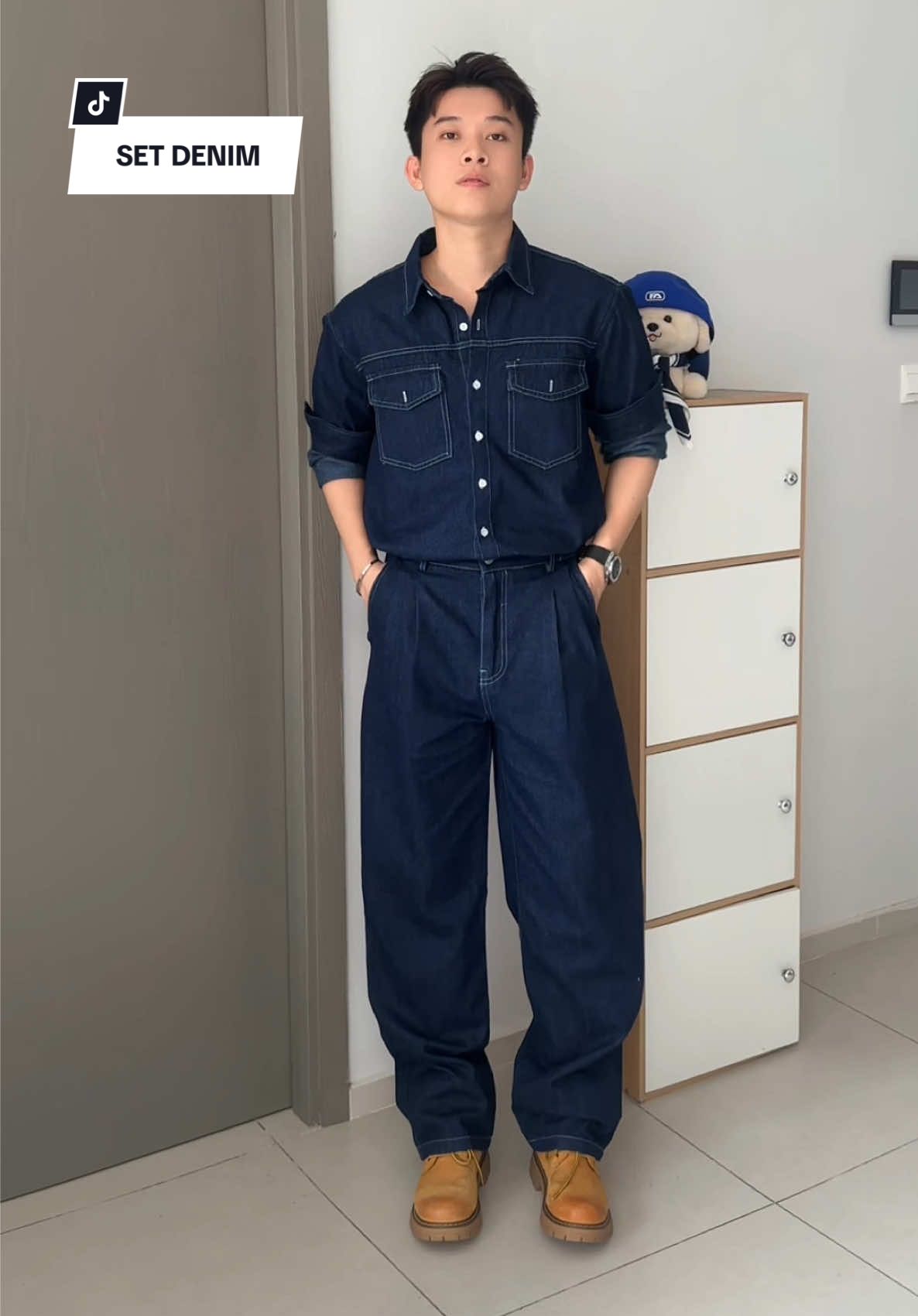 Set quần áo denim DUKEEN 👏 #goclamdep #outfit #setquanaonam #aosomidenim #quanjeanongsuong #dukeen #bứtphá #iamloc1108 