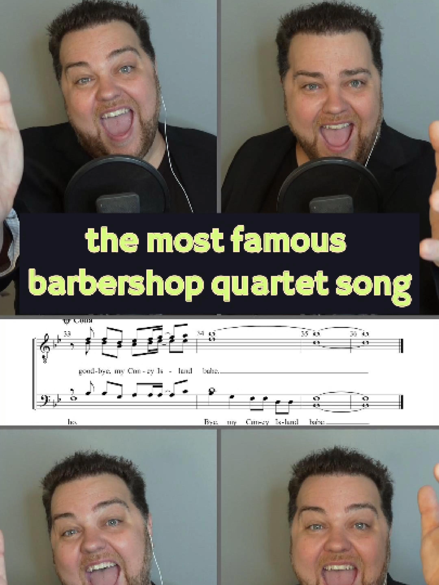 Happy Barbershop Quartet Day!! Is this still the most famous barbershop song of all time? The first song I ever sang when I started barbershop back in middle school was “Goodbye, My Coney Island Baby!” So, it felt only fitting to record this one!! Hope you enjoy singing along with this ol’ classic! #fyp #fypシ #foryoupage #fypシ゚viral #timtracks #singing #harmony #acappella #barbershop #barbershopharmony #barbershopQuartet #barbershopquartetday