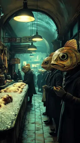 😱😱😱                                  What if roles were reversed? Birds feed humans. Animals visit people in cages. In the market… we’re the ones on ice. Welcome to the other side #ai #aiart #midjourney #midjourneyart #cinematic 