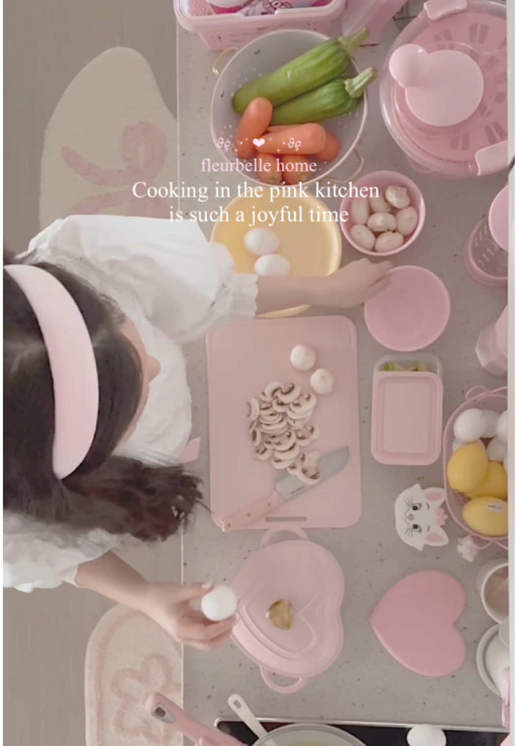 🐇 cook with me🧁🌸🫧   #girldiaries #girlyapartment #girltherapy #cleangirl  #koreangirl #koreanbeauty #princesscore #princessaesthetic #pinkaesthetic #pinkroom #pinkkitchen