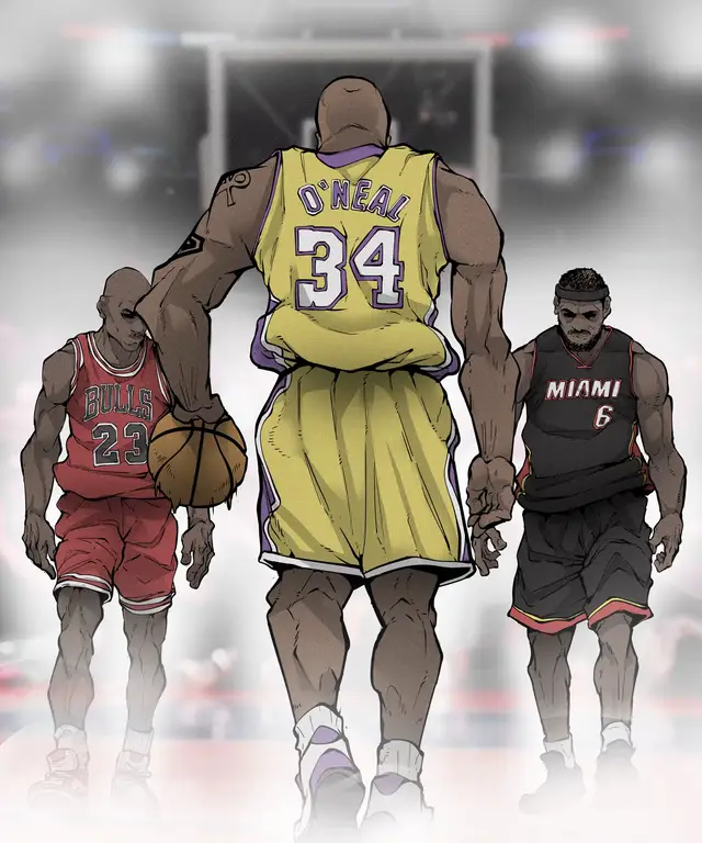 #kurokonobasket #fanart #NBA #lebron #mj #shaq #aomine #kagami #murasakibara 