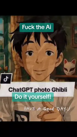 yes I'm angry because it's just stealing with no respect for this studio, if you really love their work respect them. thank for this challenge. #artistoftiktok #noai #ghiblifanart @Arlequ1_234 