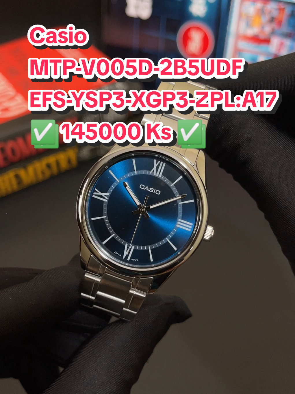 Casio MTP-V005D-2B5UDF EFS-YSP3-XGP3-ZPL:A17 ✅ 145000 Ks ✅ • Case Size : 47  mm • Water Resistance : 20 ATM #casio #နာရီ #ရောက်ချင်တဲ့နေရာရောက်👌 #နာရီချစ်သူများအတွက်တင်ပေးလိုက်ပြီနော် #fyp #myanmar 