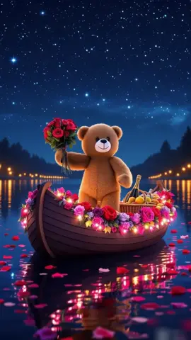 Teddy's Love Story: Starlight Picnic for Two 🧸 #love #teddylovestory #romantic #teddybear #teddybearlove #teddylove #cuddles #lovestory #cutelove #loveislove #picnic #starlight #couplegoals #relationshipgoals #tiktoklove #fyp