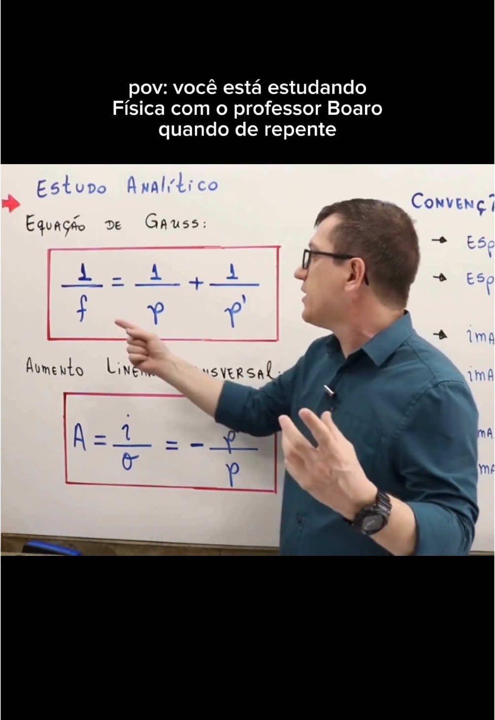 Que isso, professor Boaro? 🤣 Você nunca mais vai esquecer a fórmula de Gauss em física depois desse macete #studytok #enem #vestibular #fy 