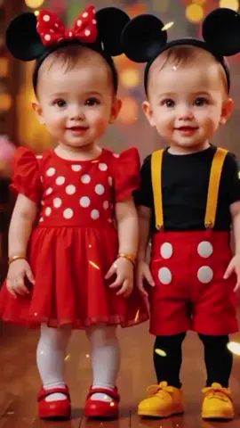 Bebês dançando - Minnie e Mickey  . . . . #bebes #infantil #bebêtiktok #inteligenciaartificial #bebedancando #minnie #mickeymouse 
