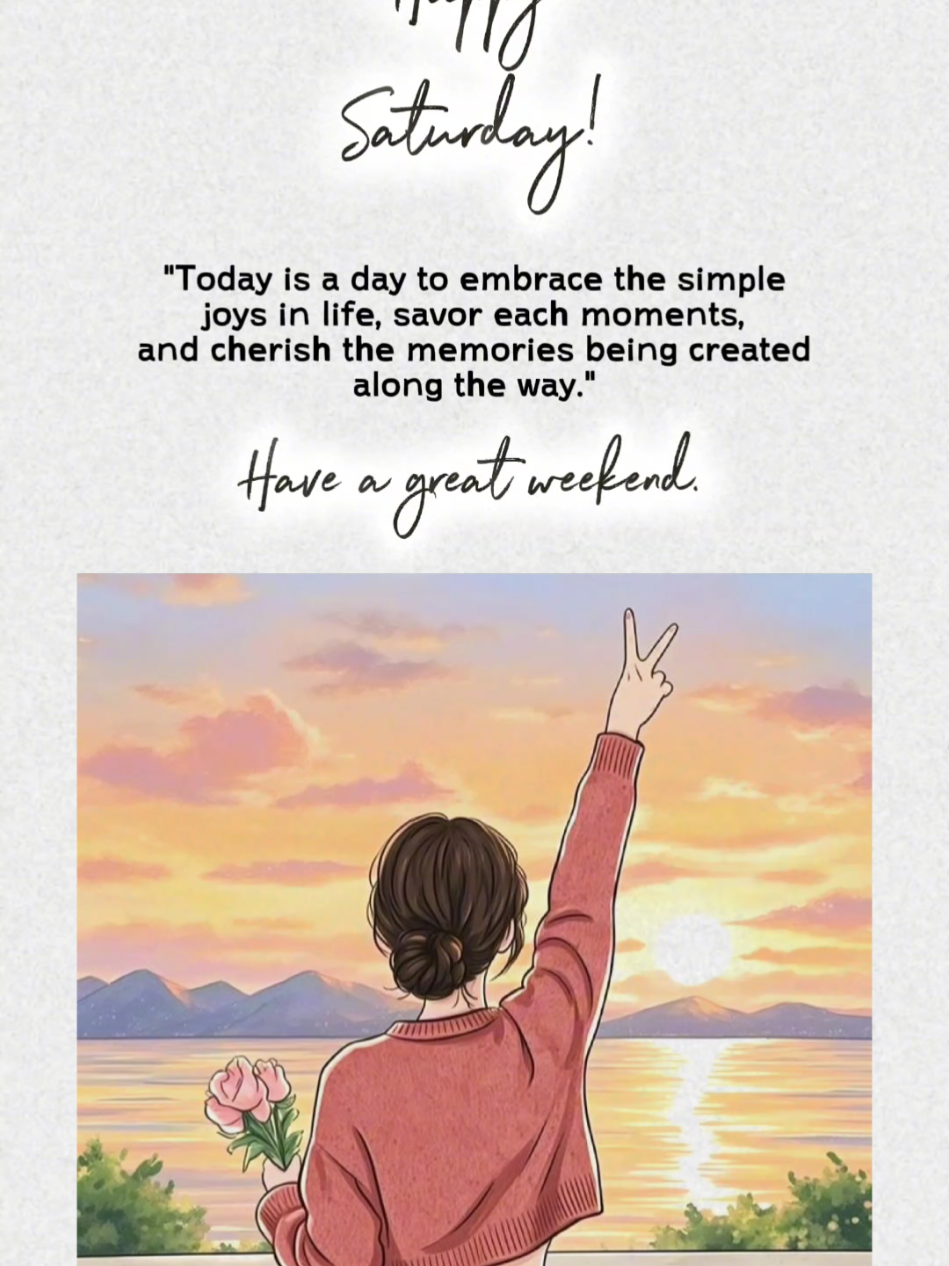 HAPPY SATURDAY ALL🥰 #CapCut #template #quotes #saturday #saturdayvibes #WeekendVibes #saturdaymorning #lifemotivation #lifelessons #LifeAdvice #fyp 