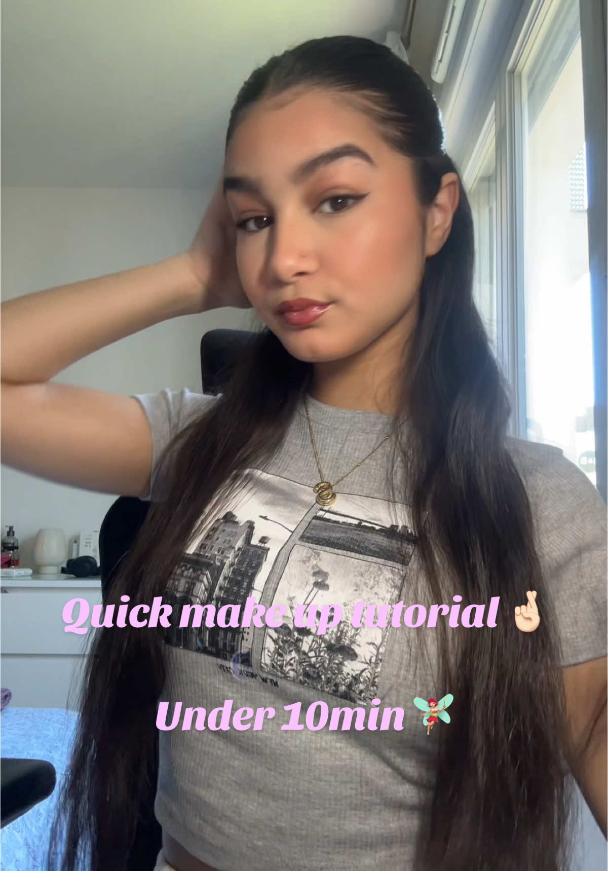 Quick make up tutorial 🙌🏻 #viral #sisita #fyp #makeup #therapy #girls #beauty #grwm #quickmakeup #simplemakeup #fastmakeup #tutorial                                                                                   @miguhara_global @Maybelline New York France @SHEGLAM @got2b @essence cosmetics @KIKO Milano 