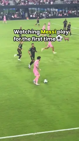 Watching Lionel Messi play IRL for the FIRST TIME🤩⚽️ #fyp #Soccer #football #tutorial #skill 