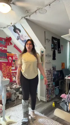 hokas and walking boot, the best combo. <3 