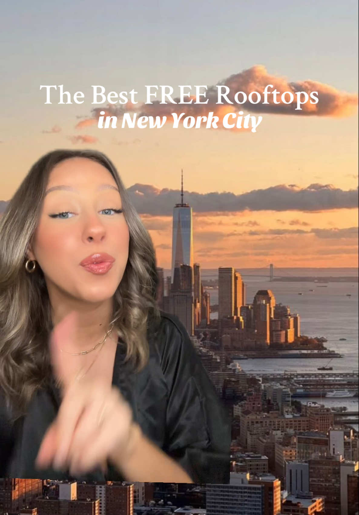 Get me a spritz on a rooftop ASAP  #nyc #newyork #newyorkcity #spring #Summer #rooftop #nycrooftop #nycviews #tourist #travel #thingstodo #skyline #themet #museum #timeoutmarket #pier17 #greenscreen 