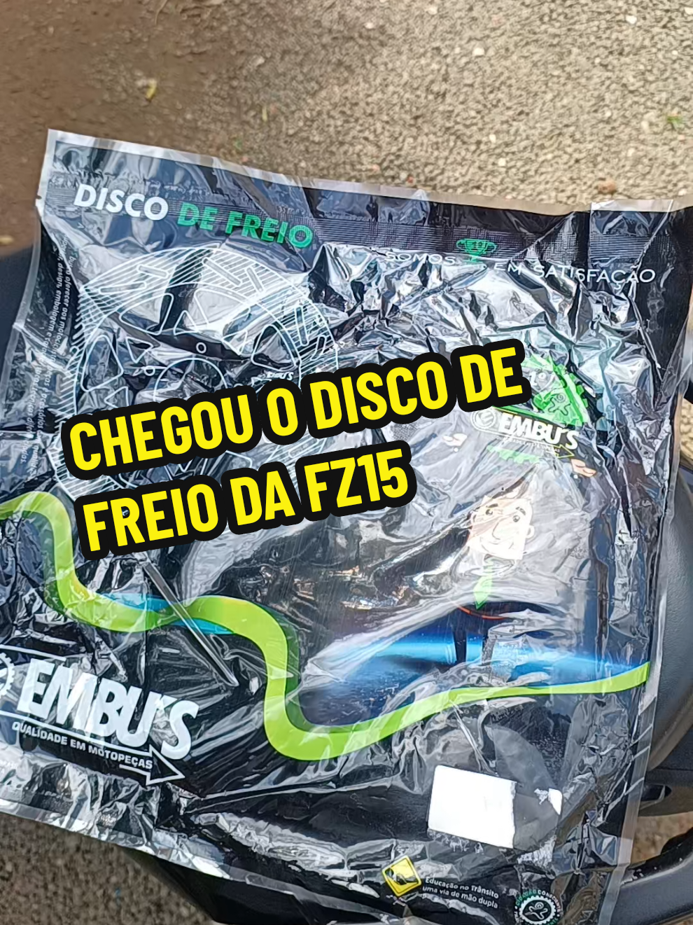 chegou o disco de freio da minha fz15 #felipedafz #fz15 #yamaha #discodefreio #manutençãopreventiva #motociclista 