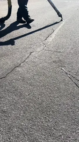 Crack filling #crackfilling #crackfiller #construction #trendingvideo #foryoupage #fyp #viral #tiktok #fypage #tiktokindia #asphalt #engineering #shorts #satisfying #fypシ #tik 