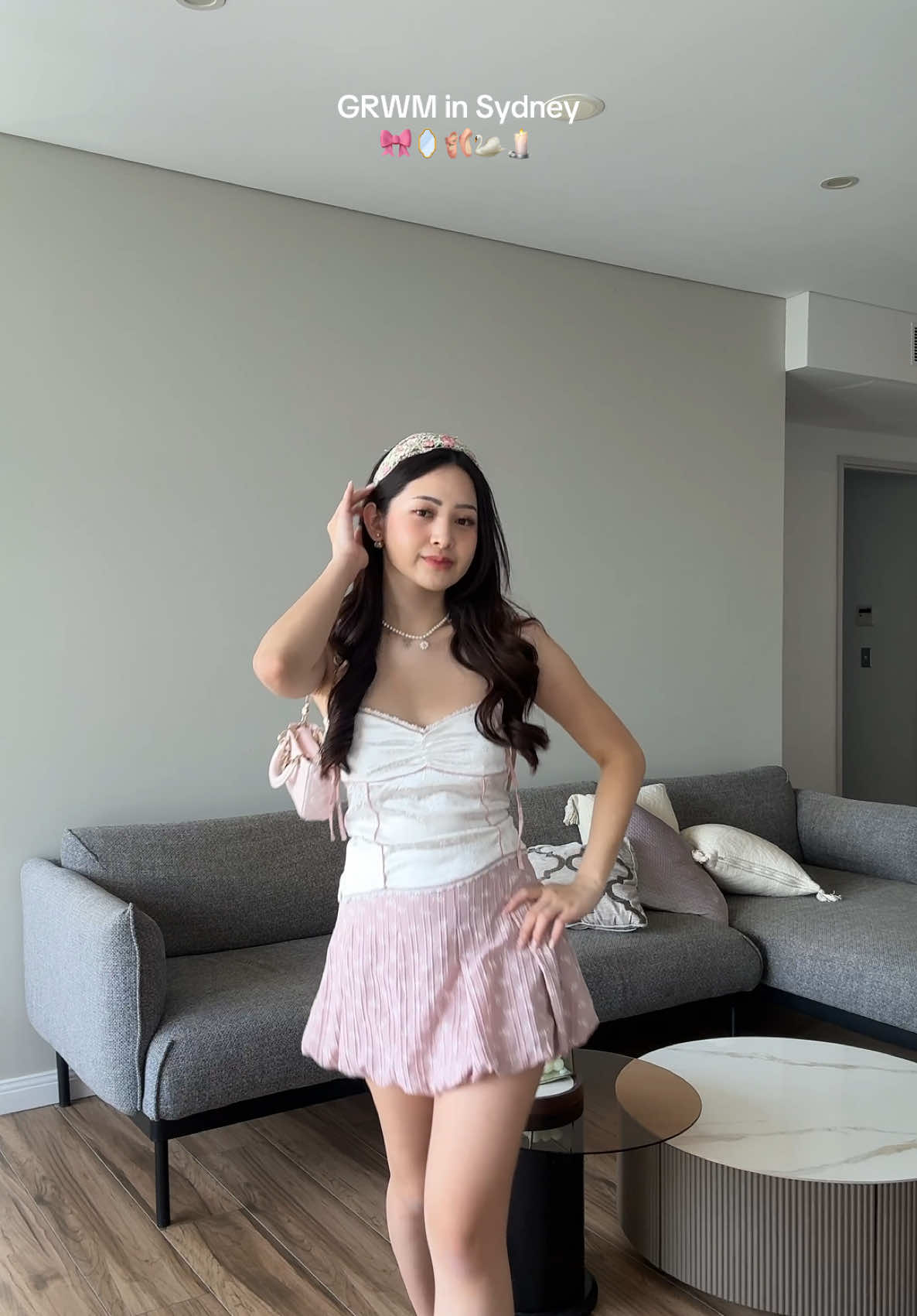 Day 5 outfit details: 💌 Top: @cult suri  Skirt: @aesthete yourlife  Flats: @sappun_korea  Bag & earrings: @Dior  necklace: @Gentlewomanstore  bandana: toko oren 🫶🏻