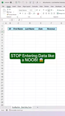 How to enter data in Excel like a PRO! #excel #spreadsheet #corporate 