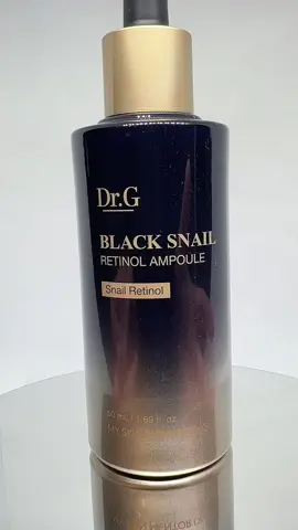 @Dr. G Black Snail Retinol Ampoule 🖤 Retinol for Sensitive Skin. Experience Anti-Aging without irritation. This ampoule blends retinol's powerful anti-aging effects with the healing hydration of Black Snail Mucin to firm and improve skin elasticity. With Black Snail's protective benefits, it nourishes and revitalizes without irritation, delivering smooth, effective anti-aging results! #drg #kbeauty #skincare #retinolampoule #antiaging #koreanskincare 